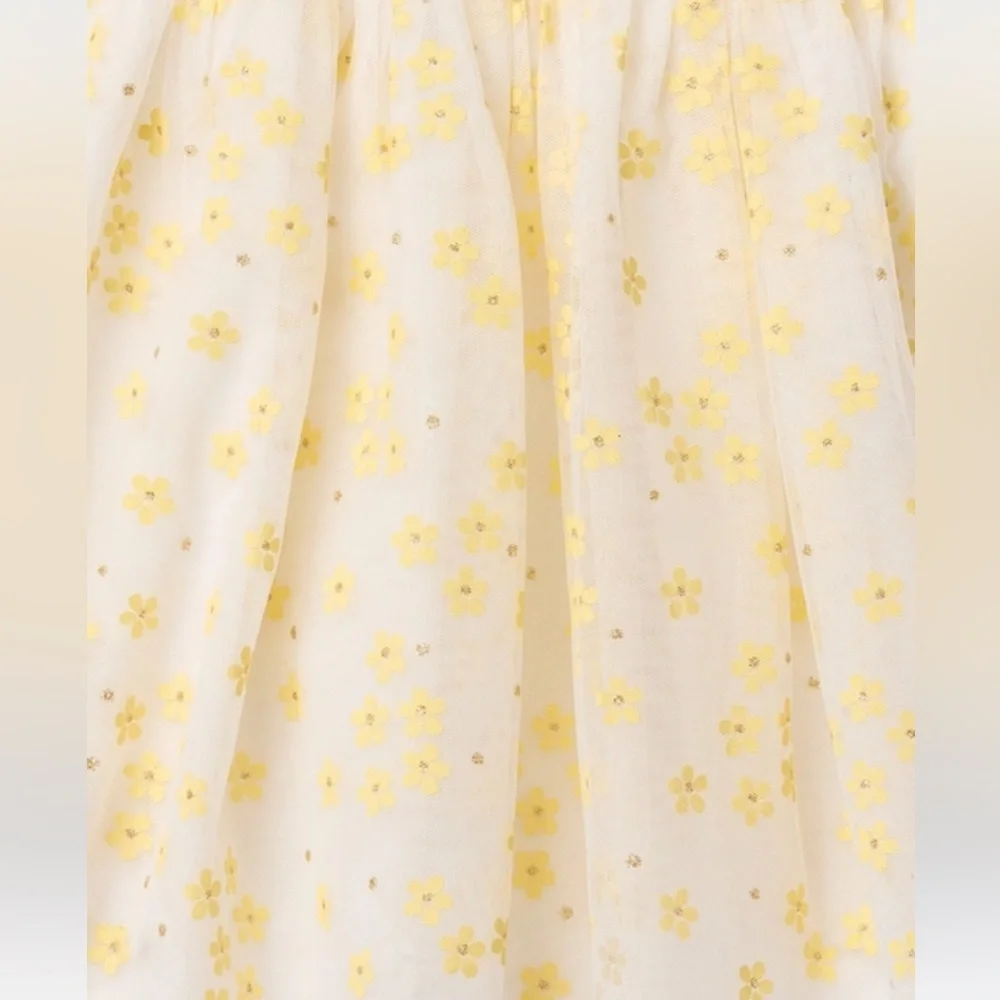 Gap Yellow Flower Tulle Dress Girls Size 2T